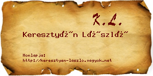 Keresztyén László névjegykártya
